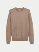 Organic Color Cashmere Essential Crewneck Sweater Taupe - Gobi Cashmere #color_taupe