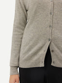 close up of a gray cardigan with buttons #color_dawn-blue