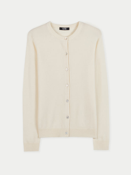 Cashmere Crew Neck Cardigan