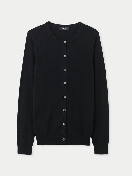Cashmere Crew Neck Cardigan