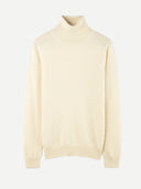 A beige cashmere turtle neck sweater #color_off-white