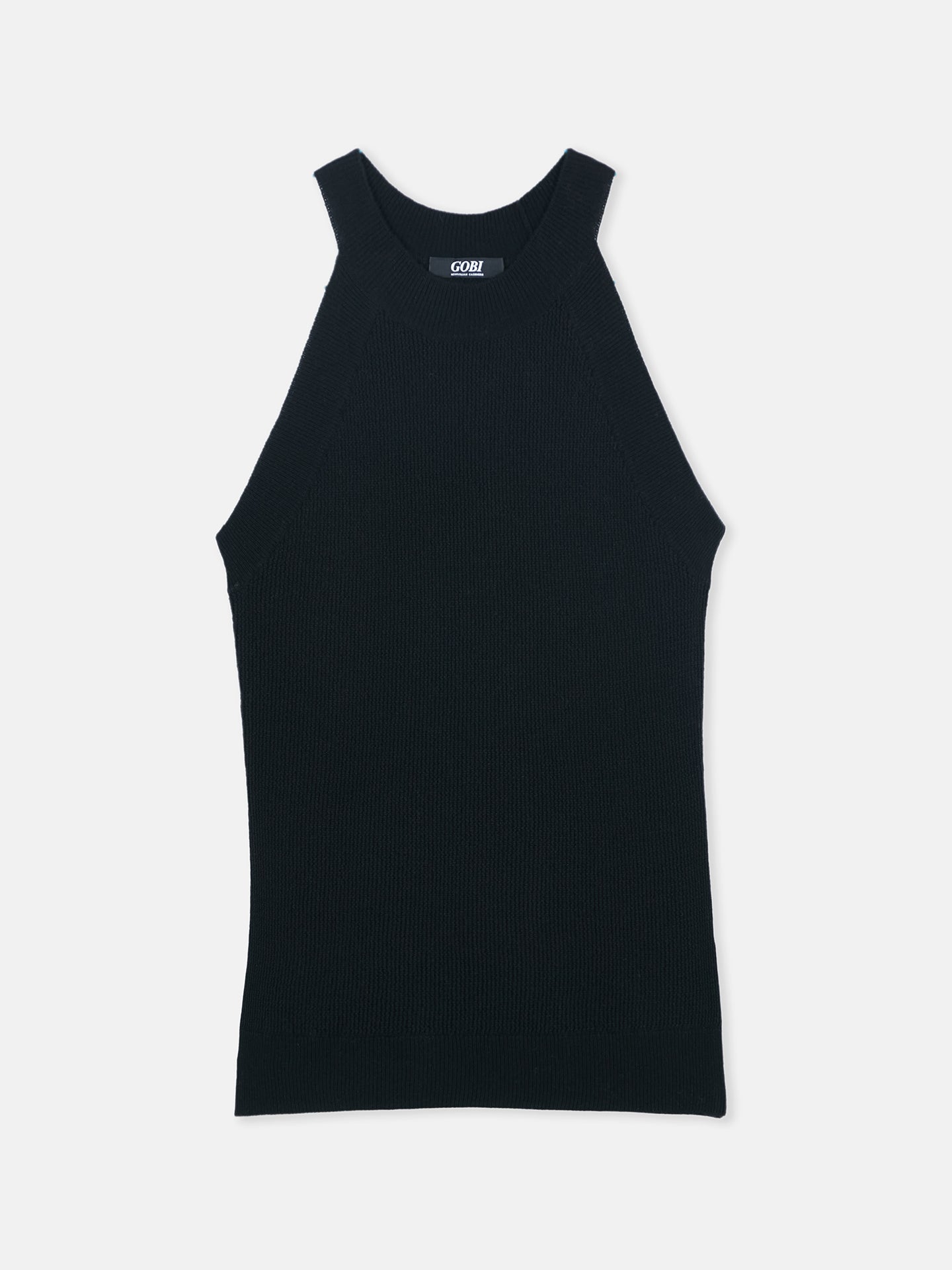 Women's Sleeveless Cashmere Top Black - Gobi Cashmere