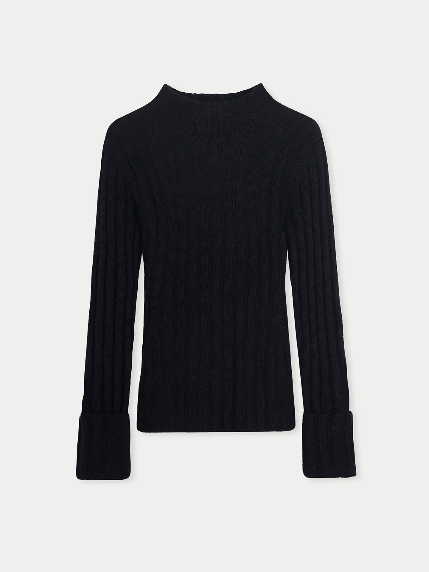 Cashmere Turn-Up Cuffs Sweater