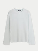 Split-Sleeve Cashmere Sweater Milky Green - Gobi Cashmere #color_milky-green