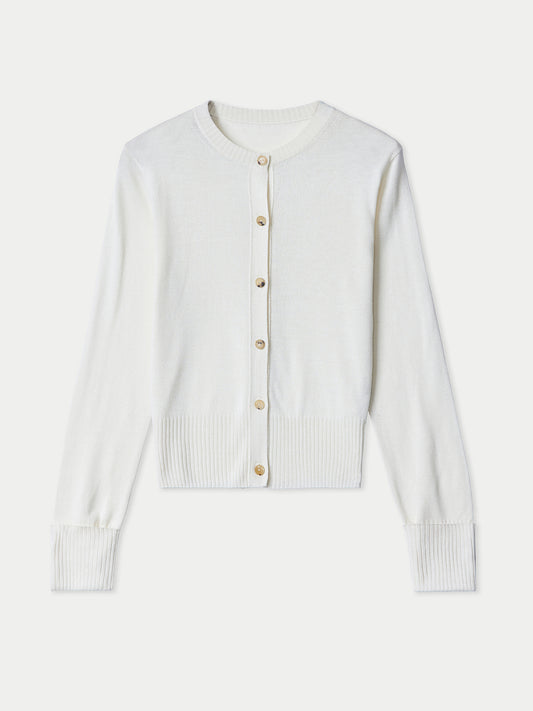 Cashmere Silk Buttoned Cardigan
