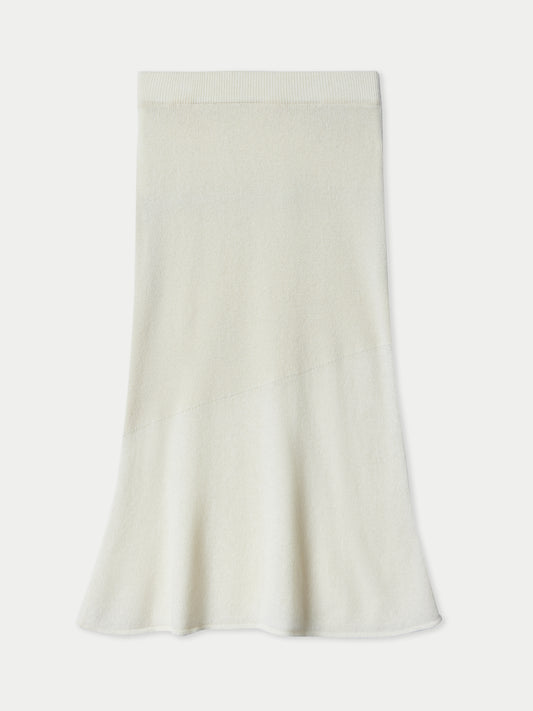 Organic Color Jersey Knit Cashmere Skirt