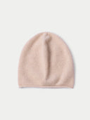 Beige knit beanie on a light gray background #color_beige