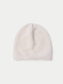 Beige beanie hat on a light gray background #color_white