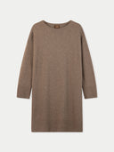 Brown sweater dress on a light gray background  #color_taupe
