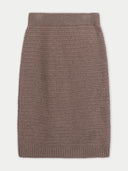 Brown knitted skirt on a white background #color_taupe