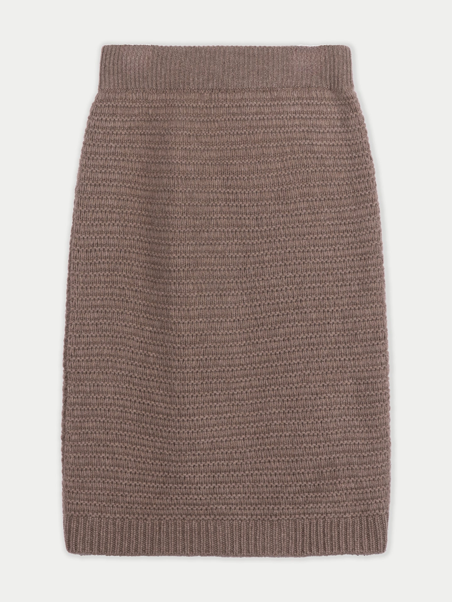 Organic Color Cashmere Sheath Skirt Taupe - Gobi Cashmere