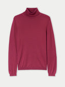 Maroon turtleneck sweater on a light gray background #color_bordeaux