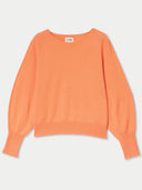 Orange sweater on a light gray background #color_melon