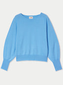 Blue sweater on a light gray background #color_azure-blue