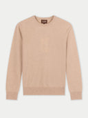 Organic Color Cashmere Timeless Crewneck Sweater Beige - Gobi Cashmere #color_beige