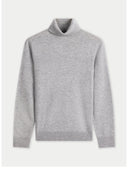 Gray turtleneck sweater on a light gray background  #color_high-rise
