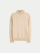 Beige turtleneck sweater on a white background #color_beige