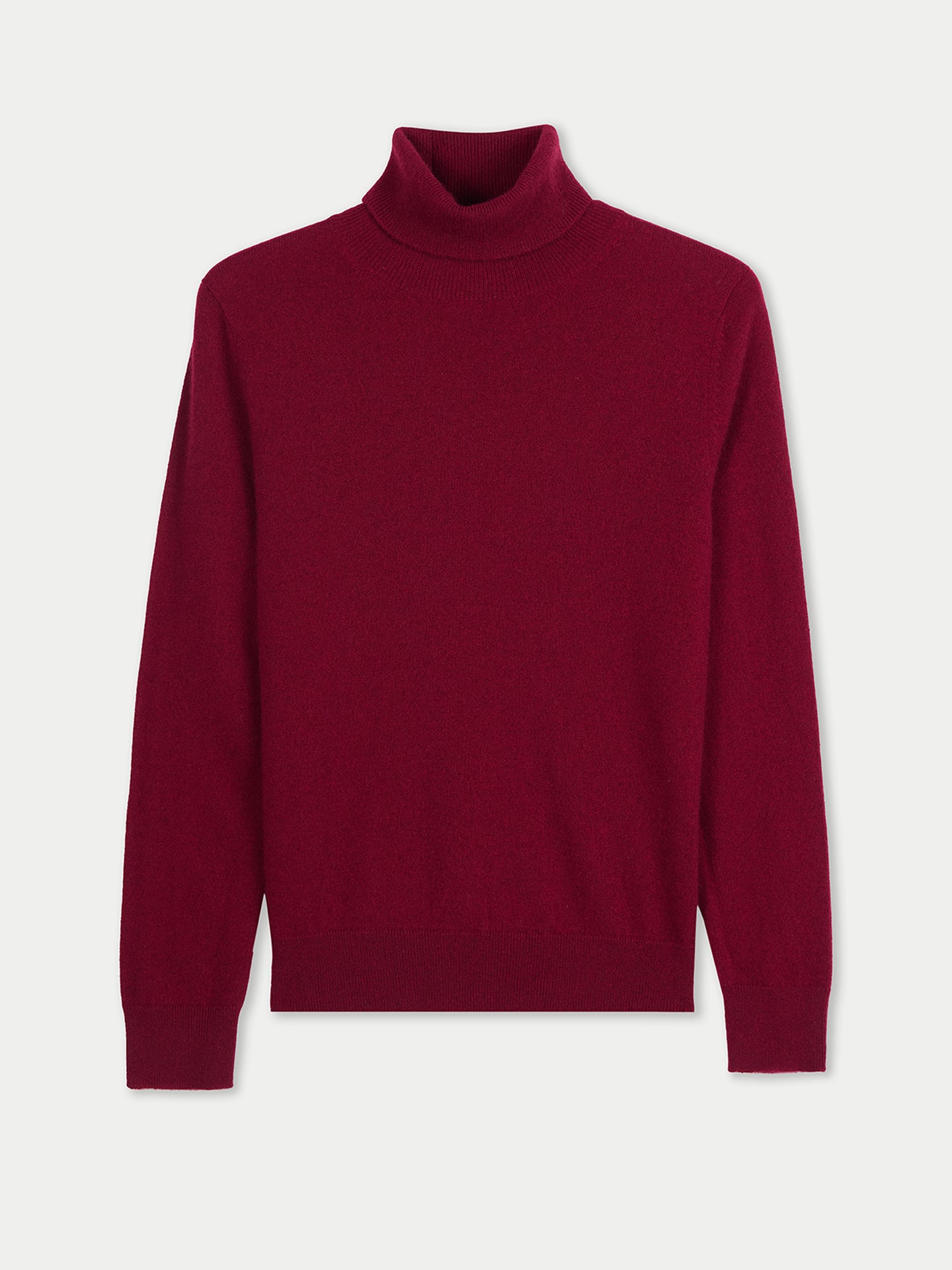 Timeless Cashmere Turtleneck Sweater Bordeaux - Gobi Cashmere