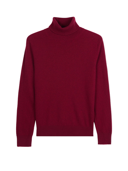 Timeless Cashmere Turtleneck Sweater Bordeaux - Gobi Cashmere amazonimage