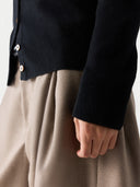 Close-up shot from the side of black sleeve #color_black