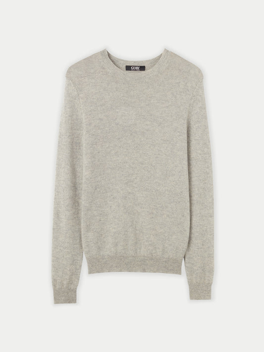 Women's Cashmere $99 Hat & Sweater Set Grey - Gobi Cashmere