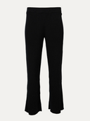 flat lay of a black straight-leg cashmere pants #color_black