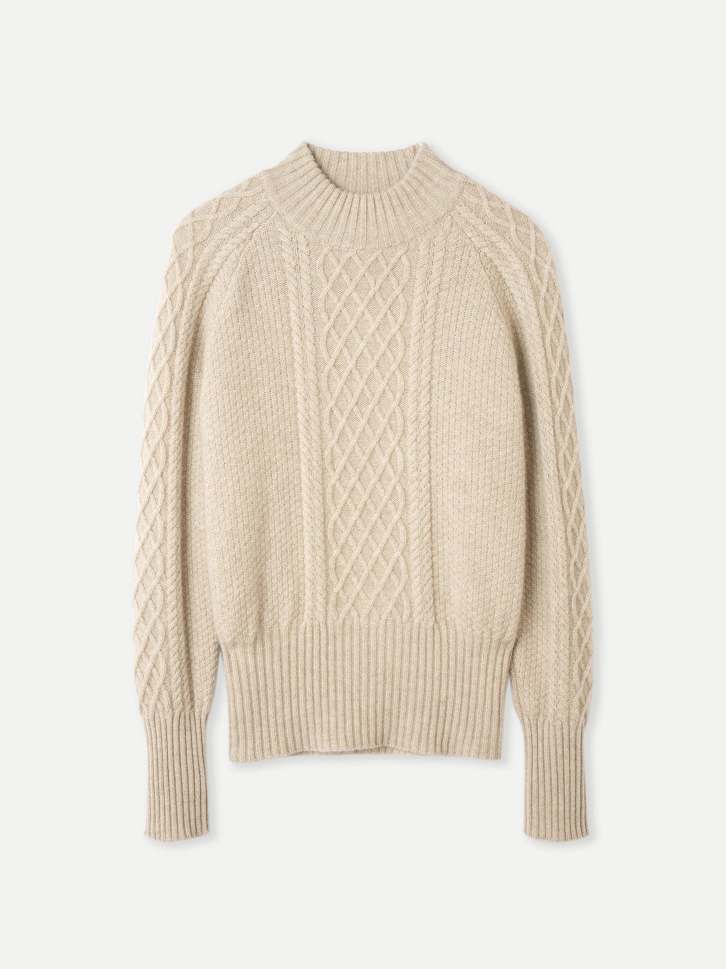 Organic Color Cashmere Fisherman Sweater