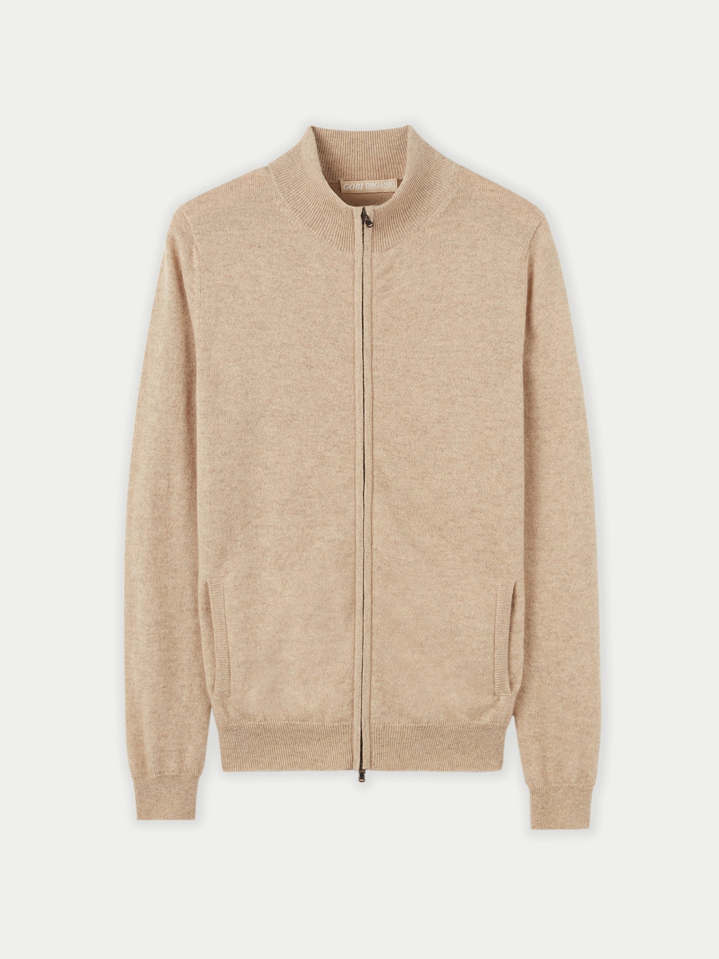 Organic Colour Essential Cashmere Full-Zip Cardigan