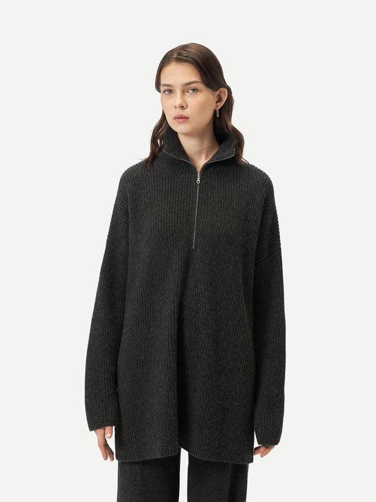 Cashmere Quarter-Zip Sweater