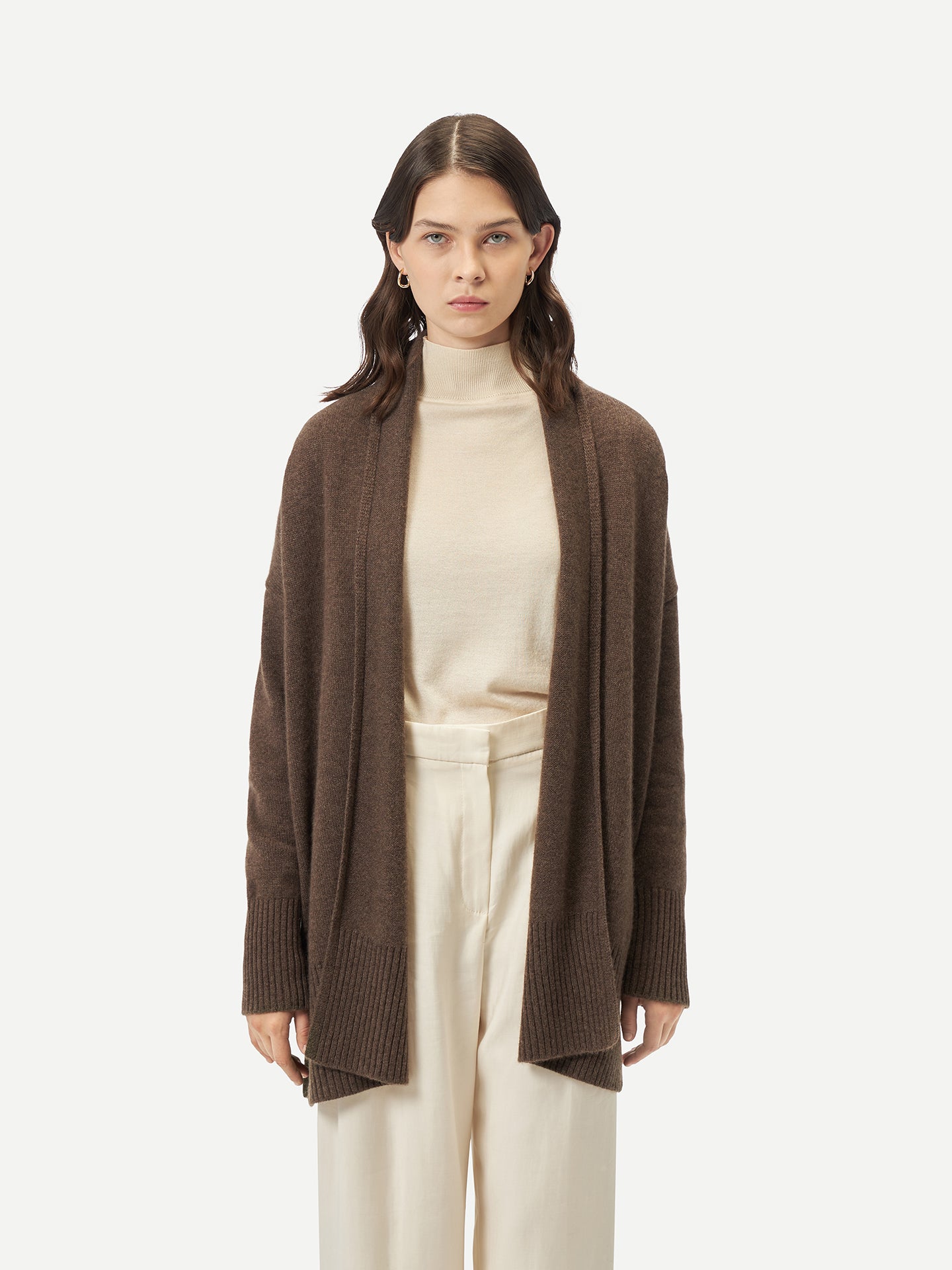 Cashmere Shawl-Collar Cardigan