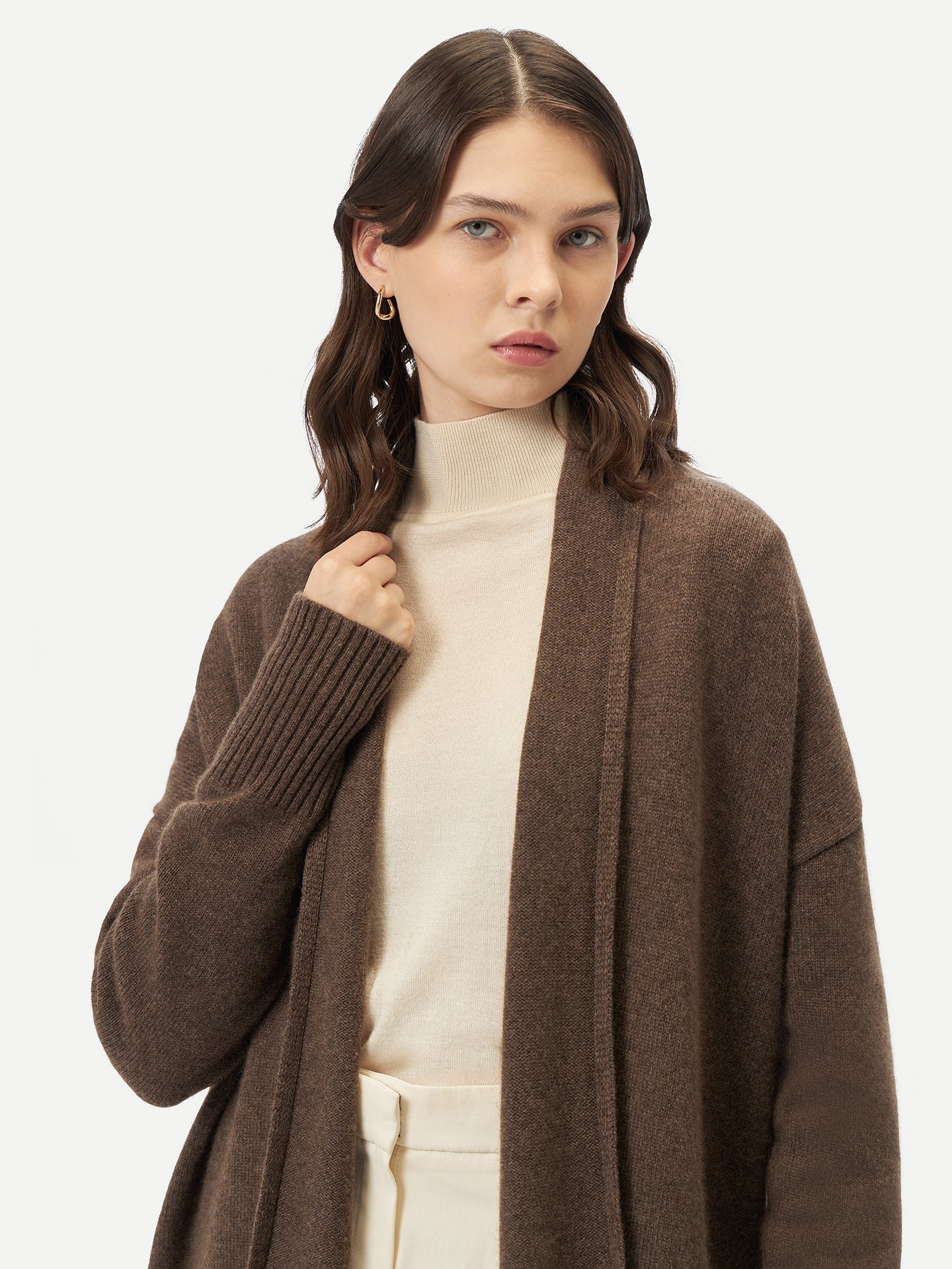 Cashmere Shawl-Collar Cardigan