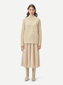 Organic Color Cashmere Relaxed-Fit Turtleneck Off White - Gobi Cashmere #color_off-white