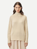 Organic Color Cashmere Relaxed-Fit Turtleneck Off White - Gobi Cashmere #color_off-white