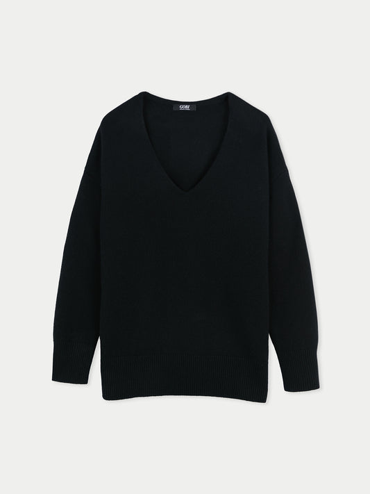 Relaxed-Fit Cashmere V-Neck Sweater