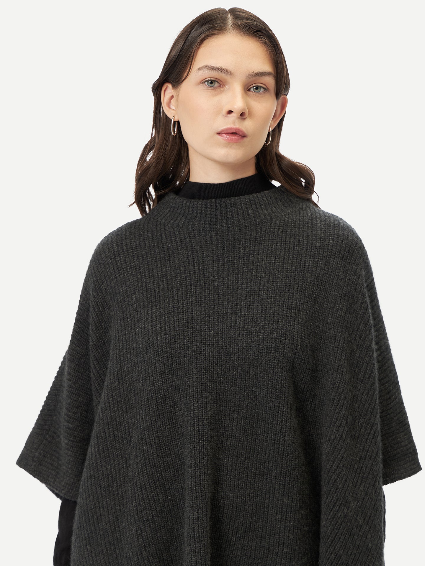 Rib-Knit Cashmere Poncho