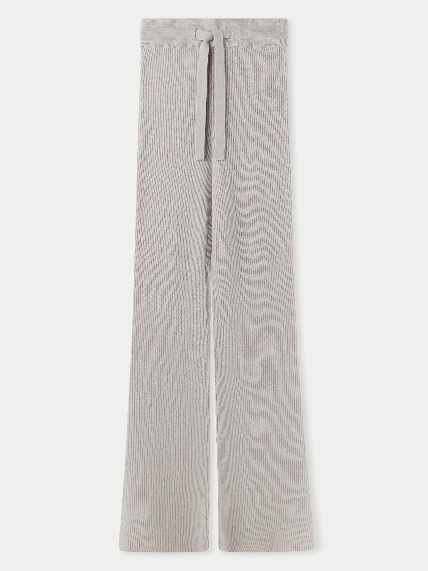 Women's Cashmere Ribbed-Knit Pants Chateau Gray - Gobi Cashmere