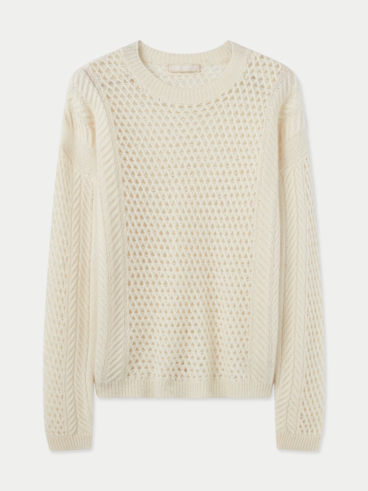 Organic Color Cable-Knit Cashmere Sweater