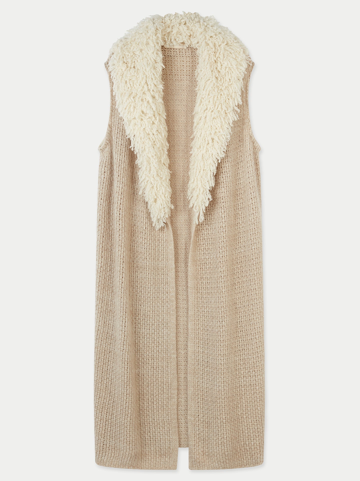 Loop-Stitched Organic Color Cashmere Vest