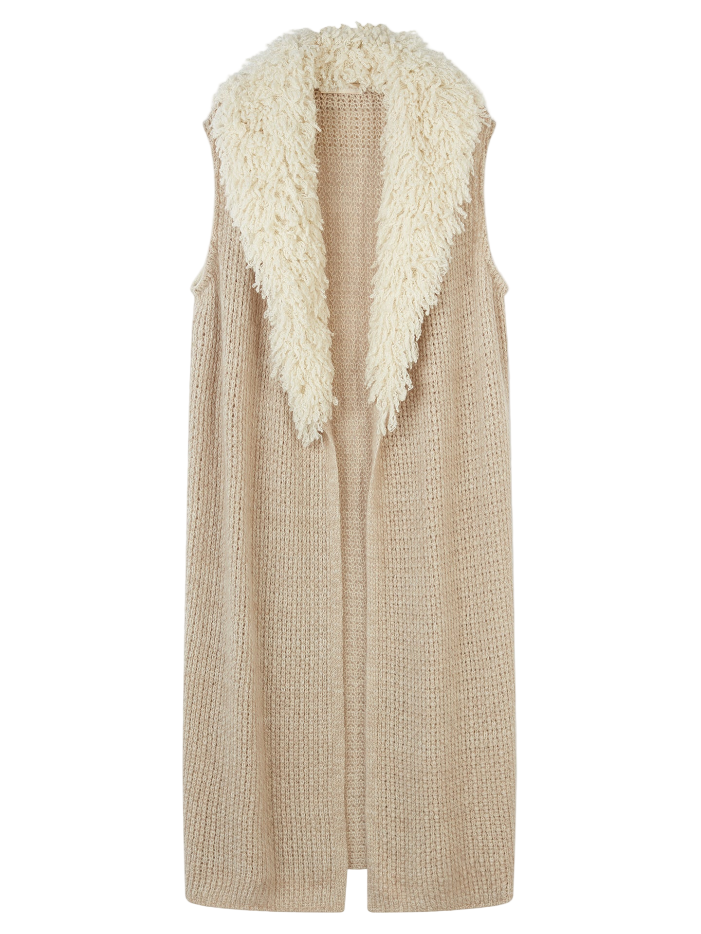 Loop-Stitched Organic Color Cashmere Vest Warm Grey - Gobi Cashmere amazonimage