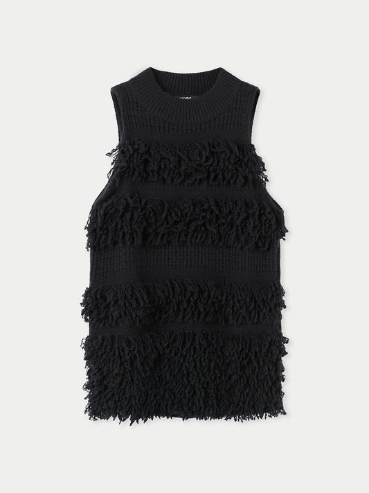 Loop-Stitch Cashmere Vest