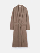 Brown robe with a belt on a white background #color_taupe