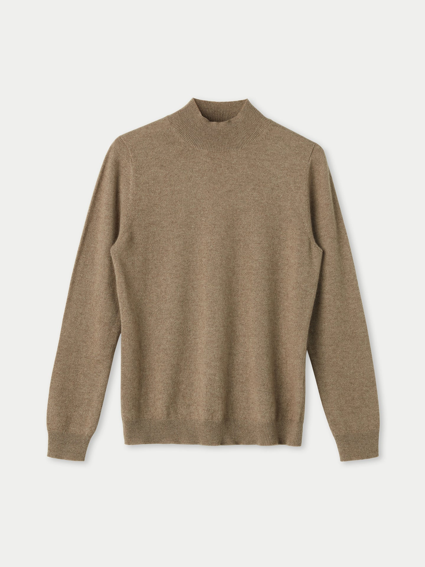 Organic Color Essential Cashmere Mock Neck Sweater