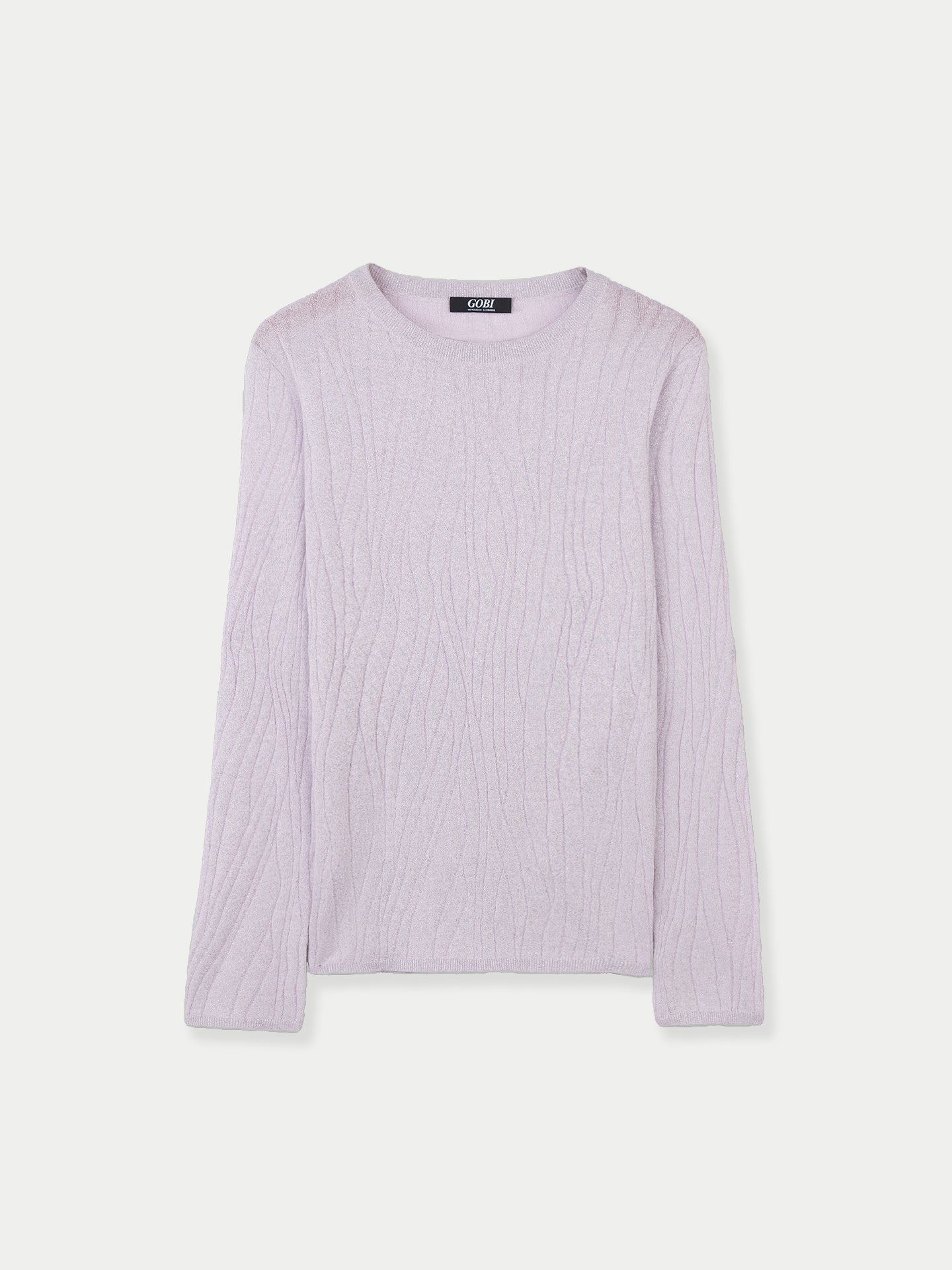 Women's Cashmere Silk Sweater with Silver Threading Orchid Tint - Gobi Cashmere