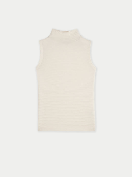 Women's Lightweight Silk Cashmere Turtleneck Marshmallow - Gobi Cashmere