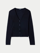 Black cardigan on a light gray background #color_black