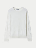 White ribbed sweater on a light gray background #color_whisper-white