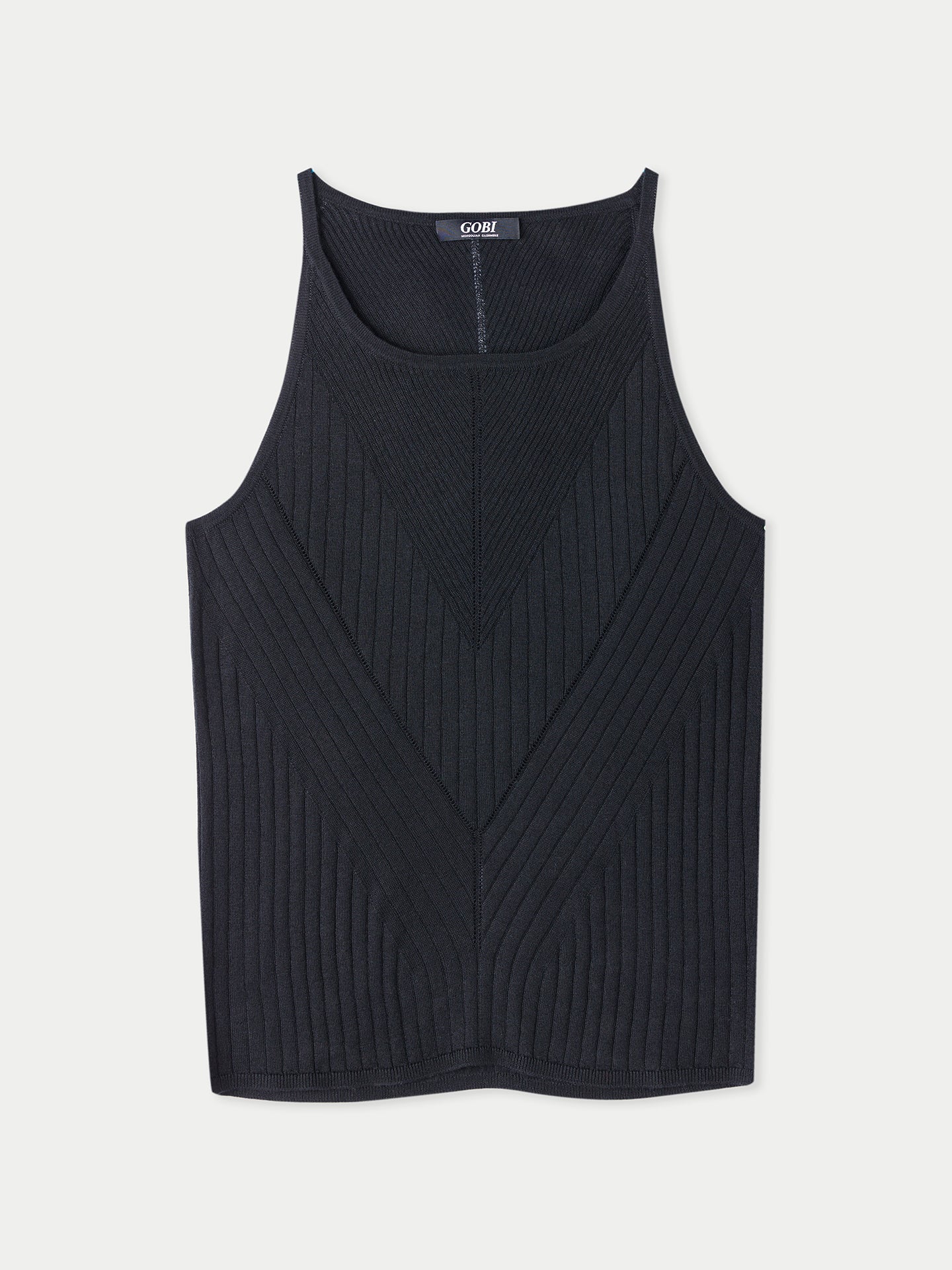 Women's Sleeveless Silk Cashmere Top Black - Gobi Cashmere