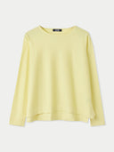 Women's Boatneck Cotton Silk Cashmere Blend Sweater Green Sheen - Gobi Cashmere #color_green-sheen