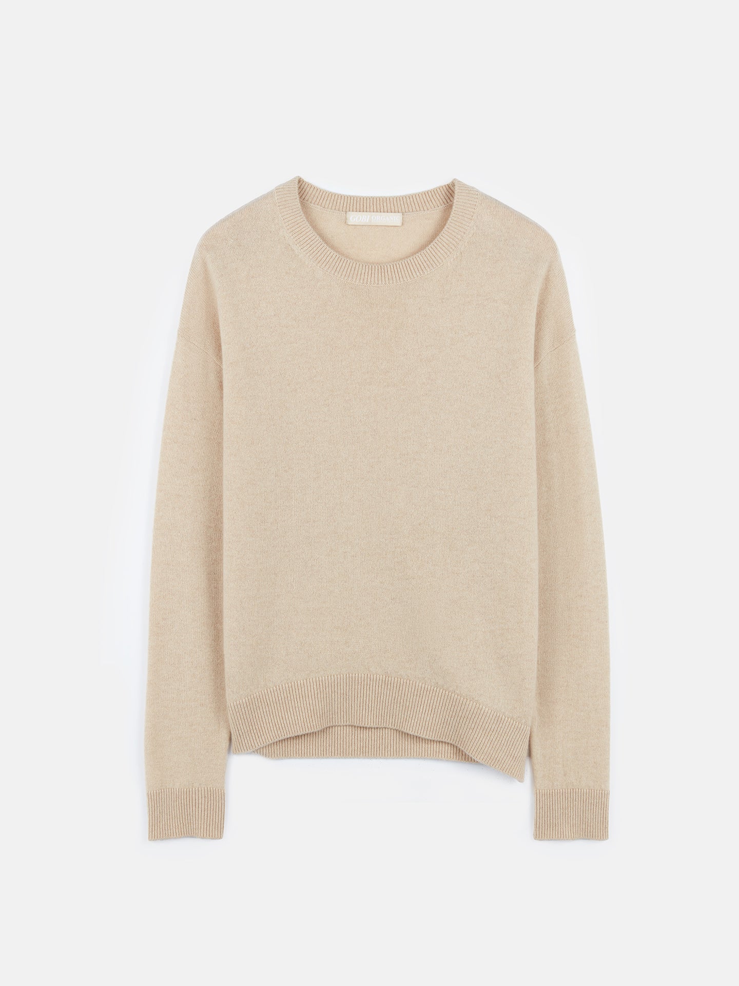 Women's Asymmetrical Cashmere Sweater Beige - Gobi Cashmere