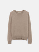 Women's Asymmetrical Cashmere Sweater Taupe - Gobi Cashmere #color_taupe
